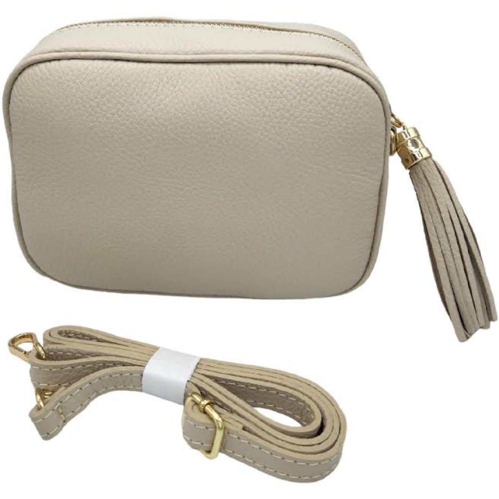 Cream crossbody bag